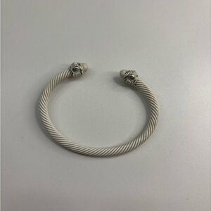 White David Yurman Aluminum Renaissance Cable Bracelet